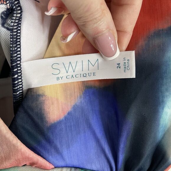 Swim by Cacique No Wire Swimsuit one piece Multicolor Summer NWT Size 24 - Picture 6 of 9